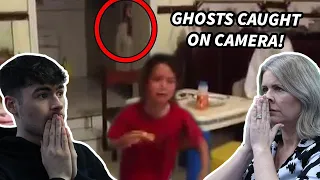 Ghosts Caught On Camera? 5 Scary Videos! British Family React!