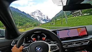 POV Drive: 2023 BMW 330e Wagon | 4K 3D Audio | Switzerland - Brienz to Grindelwald