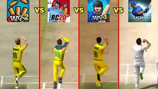 Shane Warne Bowling Action | Real Cricket 20 vs Wcc3 vs Wcc2 vs Sachin Saga | Buzzard X