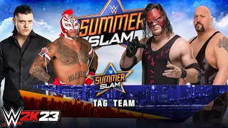 WWE 2K23 - Rey & Dominik Mysterio Vs Big Show & Kane | Tag Team Match PS5 [4K]