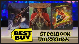 Best Buy Limited Edition Steelbook Unboxings | HTTYD, Raya and the last dragon & Last action hero