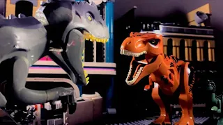 T-Rex vs Giganotosaurus | Jurassic World Dominion Final Battle (JW LEGO | Stop Motion Animation)
