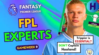 FPL GAMEWEEK 9 EXPERTS TEAM SELECTION | FPL GW9 | Fantasy Premier League Tips 2023/24