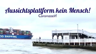Alte Liebe - Cuxhaven, BLICK auf die Elbe am 15.MÄRZ 2021.