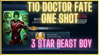 3-Star Beast Boy one shots T10 Boss Doctor Fate | Tier  10 League Raid | Injustice2 Mobile