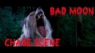 Bad Moon 1996 - werewolf chase scene - Thor Rescue HD