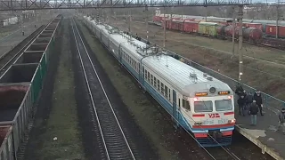 ЭР9Е - 653 КЭВРЗ Колосовка - Одесса прибывает на станцию Одесса - Восточная. Украина до карантина.