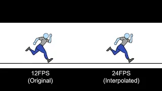 [12FPS vs. 24FPS Interpolated] Clean Up Run Cycle FPS Comparison