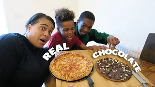 REAL PIZZA VS CHOCOLATE PIZZA!!