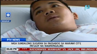 Mga sundalong sugatan sa pagsabog sa Marawi City, patuloy na nagpapagaling