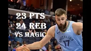 Jonas Valanciunas 23 Pts  24 Reb Memphis Grizzlies vs Orlando Magic HIGHLIGHTS