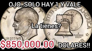 💸IMPRESIONANTE👉 $850,000 DOLARES💸 SOLO HAY 1 DE ESTAS💰 LA TIENES? 1976 EISENHOWER DOLAR NO S