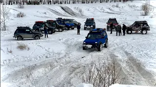 Снежные горки. Турбо-Нивы в деле! Масленица 2024