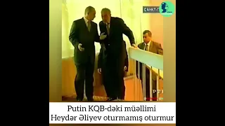 Putin KQB-dəki müəllimi Heydər Əliyev oturmamış oturmur