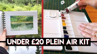 Watercolor plein air setup (ON A BUDGET) ✶ Seawhite Plein Air Sketchbook & New Palette + Swatches