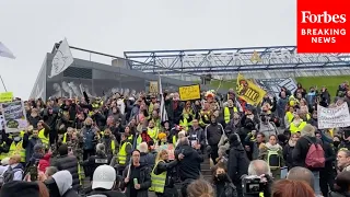 Yellow Vest Demonstrators Protest Macron In Paris, France
