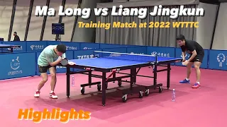 Ma Long 马龙 vs Liang Jingkun 梁靖崑 | Training Match at 2022 World Team Championships