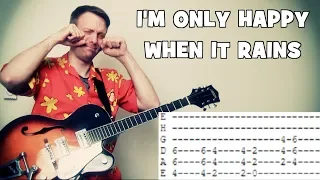 Garbage I'm Only Happy When it Rains Guitar Chords Lesson Tab Tutorial