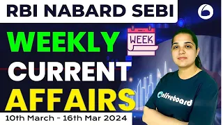 10th - 16th March 2024 Weekly Current Affairs : RBI,NABARD,SEBI | Weekly Current Affairs 2024