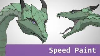 Dragon Green - Speed Paint (Blender)