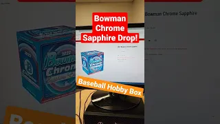 BOWMAN SAPPHIRE CHROME DROP! topps hobby baseball mlb sealed box retail price mystery unboxing video