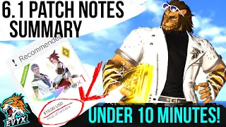 6.1 Patch Notes Summary! Under 10 minutes! #FFXIV #FF14