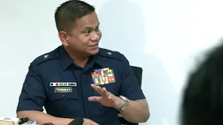 Philippine Coast Guard spokesperson speaks to media