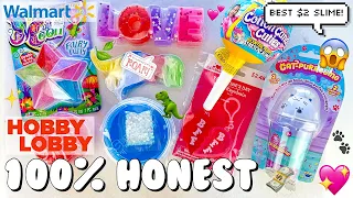 Store Bought Slimes Review Under $10 💖 Hobby Lobby vs Walmart 100% Honest