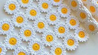 Crochet Square For Tikki Thalpos / Thalposh / Table cover / Placemat / cushion cover  / bed cover