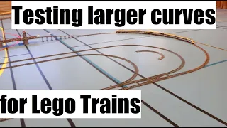 Testing larger curves with different radius for Lego Trains