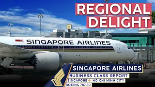 SINGAPORE AIRLINES Business Class 🇸🇬⇢🇻🇳【4K Trip Report Singapore to Ho Chi Minh City】 Regional 787