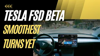 TESLA FSD BETA- SMOOTHEST TURNS YET!