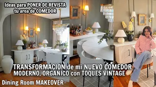 IDEAS Elegantes para DECORAR el COMEDOR ! TRANSFORMACIÓN a un NUEVO COMEDOR✨HAZLO con TRUCOS de LUJO