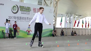 2017 Roller Games，Senior Women Classic Slalom 11th， Daria Koniukhova，Russia 成女花桩 11th 俄罗斯