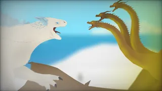 Shimu/Shimo Vs. King Ghidorah | Animation