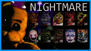 FNaF 1 Ultra Custom Night - 12/20 (NIGHTMARE) Mode Completed (60 FPS)