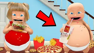 Baby & Girlfriend Become FATTEST Babies!