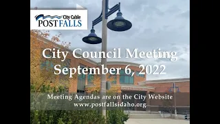 Post Falls City Council Meeting - September 6, 2022