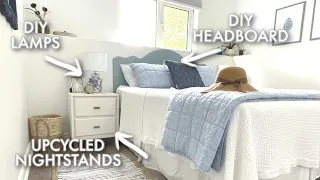 Guest Bedroom MAKEOVER with DIY Headboard and Ginger Jar Lamps!