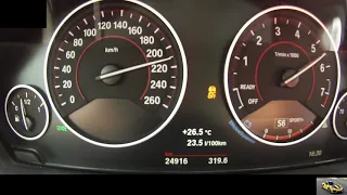 BMW 320i 184HP 0-230 kmh Top Speed Acceleration