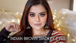 INDIAN BROWN SMOKEY EYES TUTORIAL FOR BEGINNERS | SMOKEY FESTIVE & WEDDING GUEST GLAM