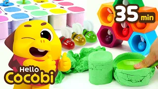 Learn Colors with Kinetic Sand & Toy Bees | Videos For Kids | Hello Cocobi