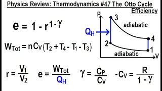 Physics Review: Thermodynamics #47 The Otto Cycle Efficiency