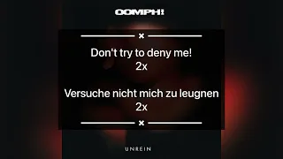 Oomph!- Anniversary lyrics with German translation