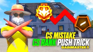 Cs rank mistakes | cs rank grandmaster push trick | win every cs rank with random - MONU KING