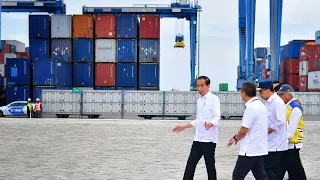 Presiden Jokowi Resmikan Makassar New Port, Makassar, 22 Februari 2024