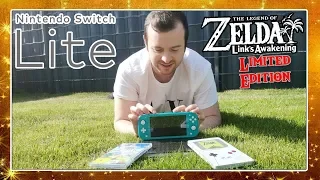 NINTENDO SWITCH LITE & THE LEGEND OF ZELDA LINKS AWAKENING LIMITED EDITION Unboxing in 4K