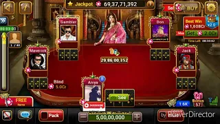 ultimate teen patti 2vs2 in 5 cr table 😂big blind