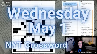 I have flower blindness [0:15/3:44]  ||  Wednesday 5/1/24 New York Times Crossword