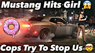 The Biggest Car Meet Ever Gone Wrong Mustang (Hits Person) (Cops) Pull Up Deep !!!